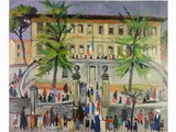 The Primary School in Pontassieve 1967 by Rodolfo Marma, 1923, oil on faesite, offered Oct 2018