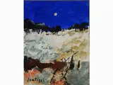 Nocturnal Landscape by Sergio Scatizzi, 1918, oil on cardboard laid on cardboard, offered Oct 2018