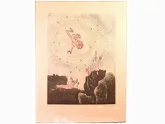 Composition by Roberto Matta, 1911, engraving, offered Oct 2018