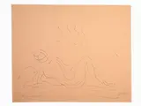 Virgilio Guidi, Figure and Composition, 1891, two mixed media drawings on paper