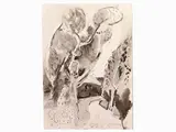 Enrico Paulucci, Landscape 1959 and 1960, 1901, two mixed media sketches on paper