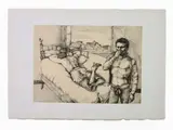 Ugo Attardi, Figures, 1923, three etchings