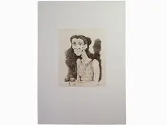 Portrait by Giuseppe Migneco, 1908, etching, offered Oct 2018
