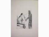 Giacomo Manzù, Artist and Model, 1908, etching-aquatint print