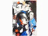 Rinaldo Burattin, Guttusiana 1967, 1914, mixed media and collage on cardboard