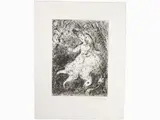 Marc Chagall, L'Envolée 1967, 1887, etching on japanese paper