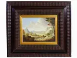 Renato Zini, Landscapes, 1890, two oil paintings on panel