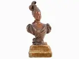 Sylvain Kinsburger, Portrait of a Woman, 1855, patinated bronze bust
