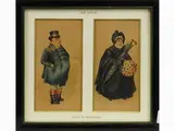 Paul Walter Ehrhardt, Caricatures, 1872, a pair of mixed media paintings on paper