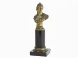 Eugen Bőrmel, Ritratto femminile, 1858, gilded bronze bust