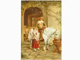 George Kilburne Goodwin, Horseman and Lady, 1839, oil on porcelain