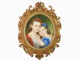 Charles-Édouard Boutibonne, Portraits of Girls 1865, 1816, pastel on oval paper laid on canvas