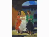 Female Figures by Renato Natali, 1883, oil on panel, offered May 2018