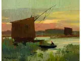Sera Padule by Renato Natali, 1883, oil on panel. signed, offered May 2018