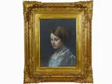 Angiolo Tommasi, Portrait of a Woman, 1858, pastel on paper