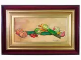 Still Life with Vegetables by Giovanni Bartolena, 1866, oil on cardboard, offered May 2018