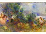Plinio Nomellini, Landscape with Figures1920s