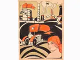 Study for Soviet Affiche 1932 by Rosalija Moisevna Rabinovich, 1895, mixed media on paper partially laid on cardboard, offered May 2018