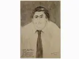 Portrait of Giorgio 1969 by Nino Tirinnanzi, 1923, watercoloured indian ink on paper, offered May 2018