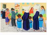 Nuns 1981 by Rodolfo Marma, 1923, oil on canvas board, offered May 2018