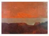 Remo Squillantini, Nocturnal Seascape, 1920, oil on canvas board