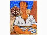 Giuseppe Migneco, Fisherman 1980s, 1908, oil on canvas