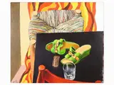 Still Life with Slippers, Glass and Chairs 1967 by Renato Guttuso, 1911, oil on canvas, offered May 2018