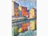 Landscape with Arno River by Dino Migliorini, 1907, oil on panel, offered May 2018