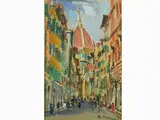 View of Florence 1971 by Rodolfo Marma, 1923, oil on panel, offered May 2018