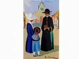 Nun and Priest by Rodolfo Marma, 1923, oil on canvas board, offered May 2018