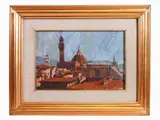 Giulio Salti, View of Florence, 1899, oil on panel