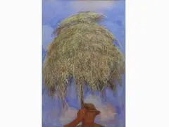 Farmer with Hay by Quinto Martini, 1908, oil on panel, offered May 2018