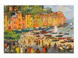 Michele Cascella, View of Portofino, 1892, oil on panel