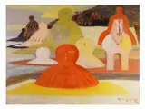 Isole di pietra by Salvatore Fiume, 1915, oil and gilded paper on faesite, offered May 2018
