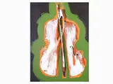 Arman, Untitled 2003, 1928, acrylic and sliced of violin on canvas