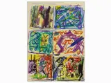 Emilio Vedova, Compresenze (B) 1980, 1919, pastel on paper laid on canvas