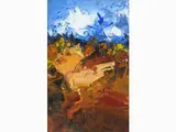 Landscape by Sergio Scatizzi, 1918, oil on faesite, offered Mar 2018