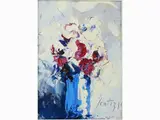 Sergio Scatizzi, Flowers in a Vase, 1918, oil on cardboard
