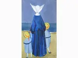 Nun at the Sea 1967 by Rodolfo Marma, 1923, oil on faesite, offered Mar 2018