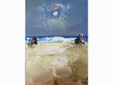 Sergio Scatizzi, Seascape at Moolight, 1918, oil on panel