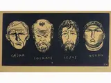 Félix Vallotton, Caesar, Socrate, Jesus, Neron 1892, 1865, woodcut print