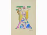 Cesare Bentivoglio, L'insidia, 1868, handcoloured engraving
