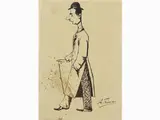 Angiolo Tricca, Caricature, 1817, indian ink on paper