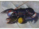 Corrado Michelozzi, Still Life with Lobster, 1883, oil on faesite