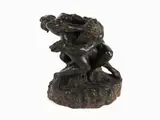 Augusto Rivalta, Satyr and Nymph, 1838, earthenware figural group