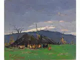 Country Landscape by Giovanni Lomi, 1889, oil on panel, offered Mar 2018