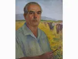 Giovanni Malesci, Sel-Portrait 1958, 1884, oil on canvas laid on faesite