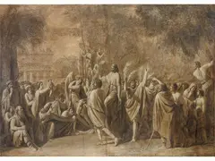 The entrance of Christ into Jerusalem by Luigi Ademollo, 1764, pen, offered Nov 2017