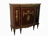 Francois Linke, Mahogany Burr and Gilded Bronze Mounted Cabinet, 1855, piano in marmo