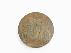 Figures and Horses by Carlo Sbisà, 1899, patinated terracotta low-relief plaque, offered Nov 2017